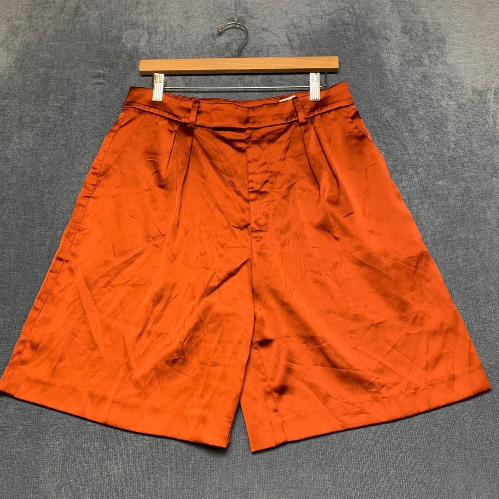 Banana Republic Rust Orange Wide-Leg Shorts